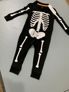 Boy Celebrate Halloween Skeleton Graphic One Piece Bodysuit SZ 6-9 Months NWT - Picture 1 of 7