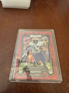 2024 Panini Prizm Draft Picks - Dillon Johnson #173 Red Ice Prizm (RC) - Bild 1 von 2
