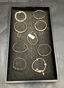 925 Sterling Silver Bracelets 149.69g - Picture 1 of 12