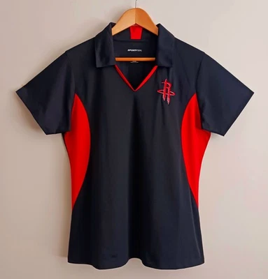 'Sport-Tek Razor' Talla Camisa polo L 'Houston Rockets' negra y roja, manga corta  Foto 1 de 4