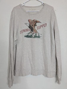 Felpa Vintage Ralph Lauren Denim & Supply Uomo XL Grafica Aquila Americana - Foto 1 di 5