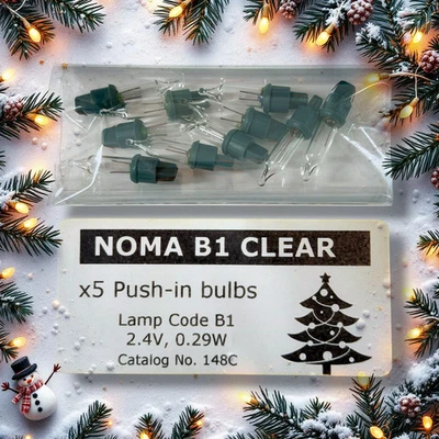 Noma B1 Spare x10 Clear Christmas Fairy Light Bulbs 2.4V 0.29W Freepost
