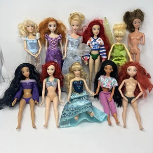 Disney Doll Princess Tinkerbell Frozen Jasmin Merida Ariel Ana Elsa Cinderella - Foto 1 di 11