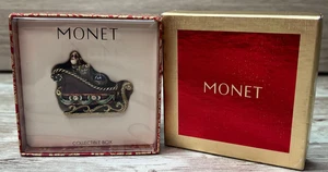 NIB Monet Santa's Sleigh Ornament w/Collectible Box - Christmas Decoration - Picture 1 of 10