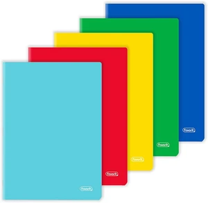 Quaderni A4, Copertina Monocolore, Rigatura Quadretti 5Mm, Carta 80G/Mq, Pacco D - Foto 1 di 12
