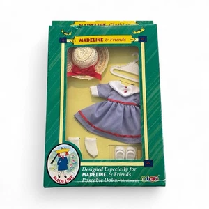 Vintage Madeline Tee Party Kleid Outfit 33560 für 8" Puppe 2001 Eden Strohhut  - Bild 1 von 4