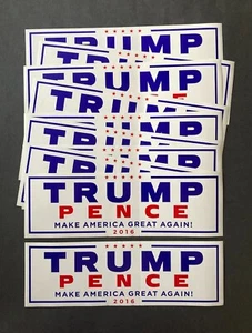 Donald Trump MAGA Vintage 2016 President Campaign 11" Bumper Sticker -10 Pieces! - Picture 1 of 1
