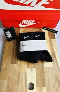 Nike Everyday White Mid Calf Cushioned Cotton Socks Small 2-5 Kids Woman 2 Pair - Picture 1 of 8