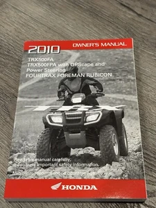 OEM HONDA 2010 TRX500FA TRX500PGA FOURTRAX FOREMAN RUBICON OWNERS MANUAL - Picture 1 of 2