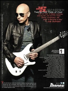 Joe Satriani Signature Ibanez JS 2400 guitar advertisment with 2010 tour dates - Picture 1 of 3