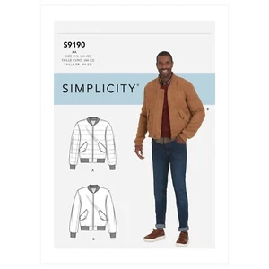 Simplicity SEWING PATTERN S9190 Men's Jacket Sizes 34-42 Or 44-52 - Picture 1 of 7