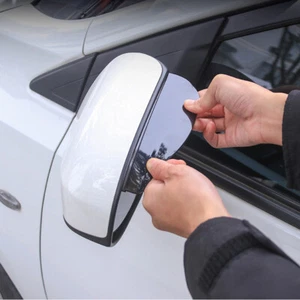 Black 2pcs Car Rear View Side Mirror Rain Board Eyebrow Guard Sun Visor - Picture 1 of 12