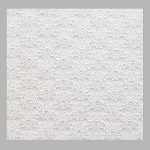 Kissenhülle Spitze 40cm x 40cm Vollspitze Häkelspitze Blüten weiß - Bild 1 von 1