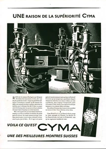 Publicité ancienne montre Cyma 1950 issue de magazine - Picture 1 of 1