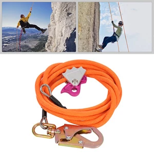 1/2in X 16ft Steel Core Lanyard Kit Flipline Climbing Swivel Snap Flip Line New - Picture 1 of 18