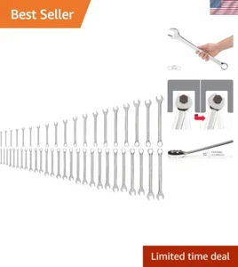 Combination Wrench Set, 46-Piece 1/4-1-1/4 in., 6-32 mm | - Picture 1 of 8