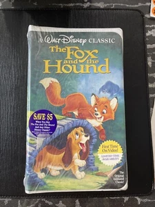 The Fox and the Hound (VHS, 1994) Black Diamond Logo Walt Disney VHS Sealed - Picture 1 of 6