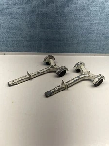 2 Vintage Hubley Kiddie Toy Die Cast Boat Trailers - Made USA - White - Picture 1 of 7