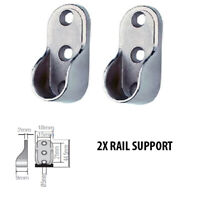 Chrome Garde-robe Rail De Montage Standard Fin Centre Socket Support Tube Support 