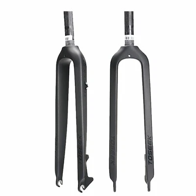 26" TOSEEK 1-1/8" Full Carbon Fiber MTB Fork Disc Brake Rigid Super Light Fork - Image 1 of 4