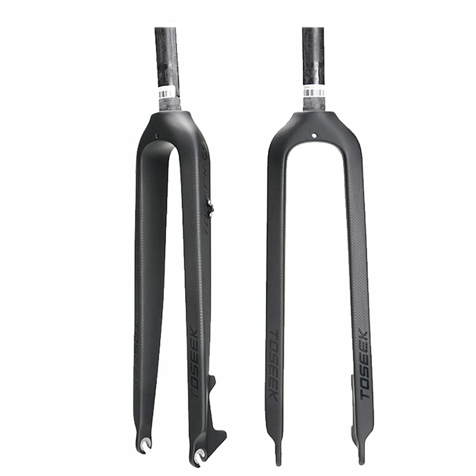 26" TOSEEK 1-1/8" Full Carbon Fiber MTB Fork Disc Brake Rigid Super Light Fork - Image 1 of 4