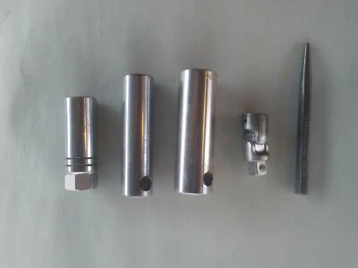 PROTO PLOMB  5 PC  12 & 6 Point Sockets. 13/16” (2) 5/8” 1 3/8" swivel, punch - Image 1 of 4