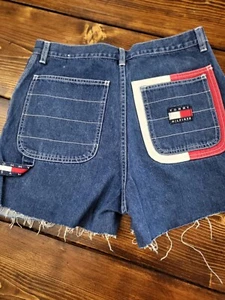 Tommy Hilfiger Vintage Y2k SZ 20 Girls Cutoff Shorts Denim - Picture 1 of 6