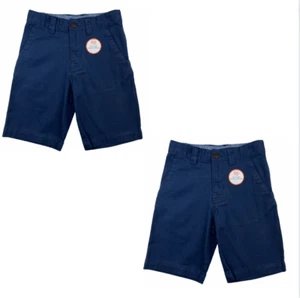 Wonder Nation Boy's Flat Front Uniform Shorts Size 7 (24X6) Navy Blue LOT OF 2 - Picture 1 of 4