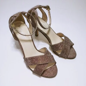 Sandalia BenJamin Walk retoques para mujer de tacón dorado brillante talla 5M nueva sin caja - Imagen 1 de 10
