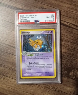 Shedinja 14/107 EX Deoxys Holo Rare Pokemon - PSA 8 NM - MT - Image 1 of 2