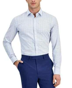 HUGO by Hugo Boss Kenno Slim-Fit Dress Shirt Men's 41 16 Light Pastel Blue L/S - Picture 1 of 14