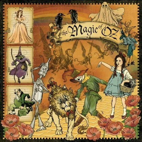 Juego de DOS 5x5 OFF TO SEE THE WIZARD OF OZ Craft or Quilters bloques de tela Foto 1 de 1