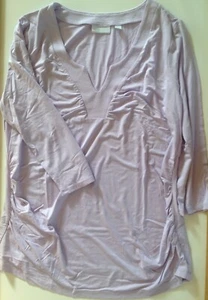 New York & Co XL Jersey-Knit Top Purple 3/4 Sleeve Business Casual Lightweight  - Picture 1 of 8