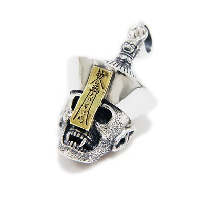 COLGANTE ORIENTAL VAMPIRO LATÓN PLATA ESTERLINA 925 MOTOCICLISTA GÓTICO ENCANTO TOU-007 Foto 1 de 4