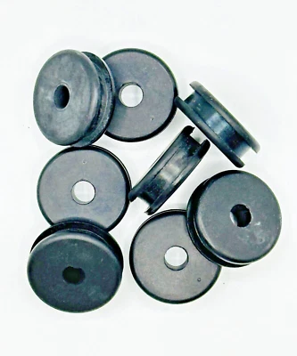 DARK ELEMENT SUPPLY Rubber Grommets 3/8” ID, 1-1/2” OD, 1/2” THK, 1/4” GRV WIDTH, 1-1/4” GRV DIA 8PC