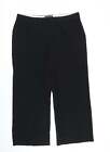 M&S schwarze Damen-Hose aus Polyester-Blüher Größe 16 L25 mit normalem Reißverschluss