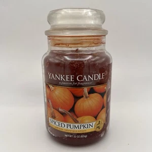NEW Yankee Candle SPICED PUMPKIN Food & Spice 22 oz Large Jar Scented Candle - Picture 1 of 8