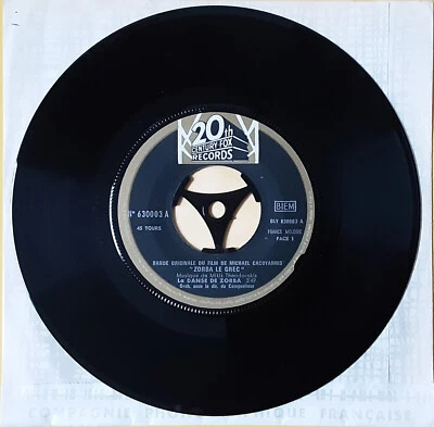 Zorba le Grec / Single France 1965 - Bild 1 von 2