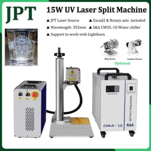 Máquina grabadora de marcado láser UV JPT 335-15W para enfriador de agua de vidrio/plástico - Imagen 1 de 18