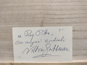 Vittorio Gassman Signed 3x5 Index Card - Picture 1 of 8