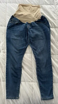 Jessica Simpson Maternity Slip On Blue Denim Pants Jeans ~ Size PM Petite Medium - Image 1 of 4