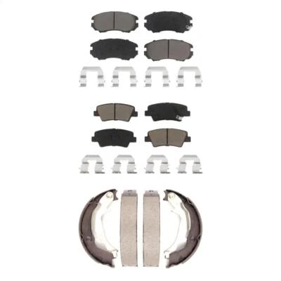 For 2010-2013 Kia Soul Front Rear Ceramic Brake Pads And Parking Shoes Kit - Image 1 of 4