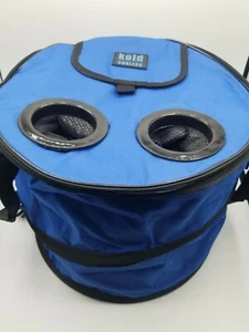 KOLD Coolers 24-Can Barrel Cooler Royal Blue with Cup Can Holder Collapsible New - Picture 1 of 8