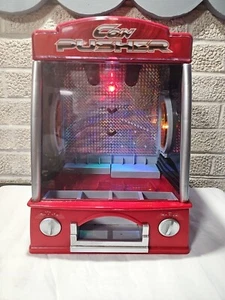 Mini Coin Pusher Arcade Game Replica Play Token Dozer 13" Pushes Dimes Well - Picture 1 of 9