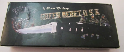 Frost Cutlery Green Beret Knife in Original Box with Sheath - Image 1 of 4