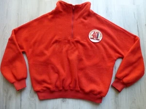 VTG 80's NFL San Francisco 49ers 1/4 Zip L Fleece Jacket 40th Anniversary 1986 - Picture 1 of 13