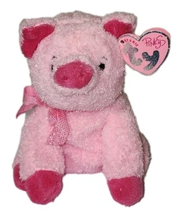 CT* Ty Pinkys Beanie Baby - SILKY the Pink Pig 6" MWCT Plush Stuffed Animal Toy - Picture 1 of 10