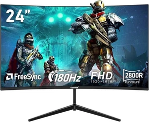 Monitores curvos para juegos de PC Gawfolk de 24 pulgadas 180 Hz, FHD 1080p 1 ms 24 pulgadas  - Imagen 1 de 8