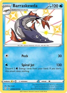 Pokemon Shining Fates Barraskewda SV032/SV122 Shiny Holo Rare Holo Card - Picture 1 of 1