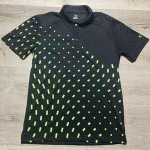 ALCIS Polo Shirt Balck and Neon Green Size Medium, KPIT Golf Shirt - Picture 1 of 14
